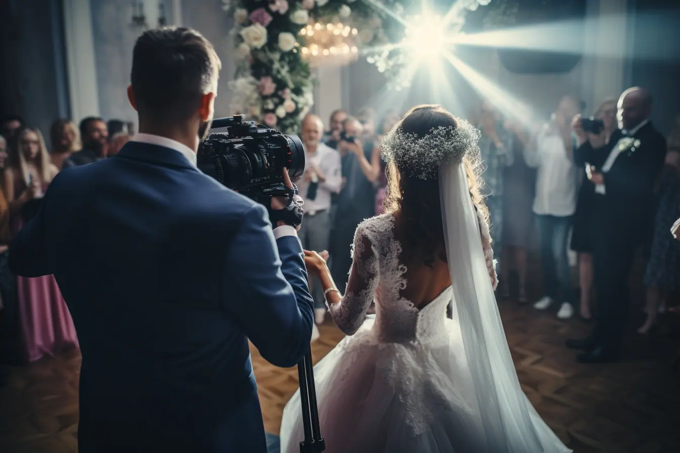 operator kamery nagrywa wesele