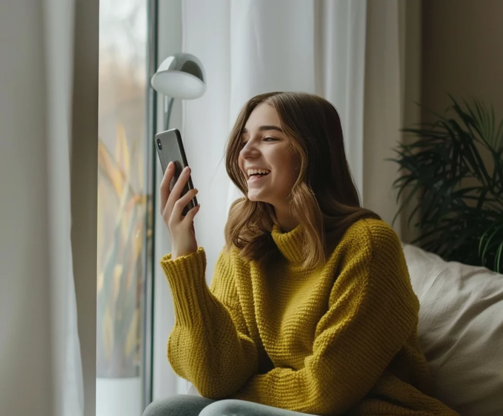 młoda kobieta kontaktuje się z operatorem kamery na wesele